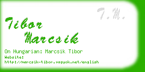 tibor marcsik business card